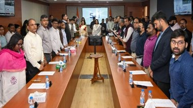 Sports News | Raksha Khadse Joins Sports Ministry, SAI Officials in Mass Singing of 'Vande Mataram' to Mark 150 Years of the National Song