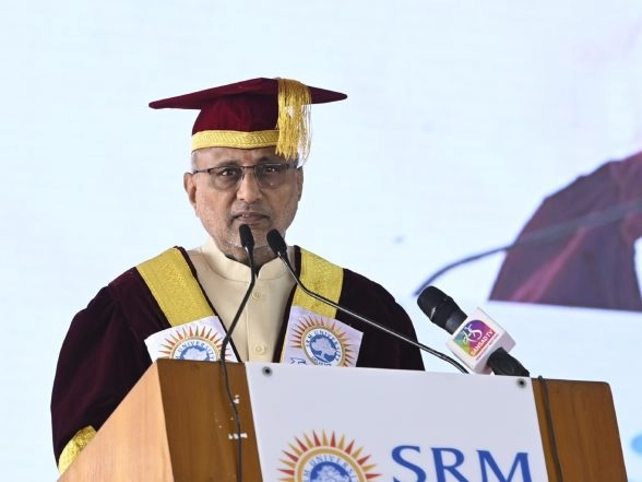 India News | Vice President Radhakrishnan Graces 3rd Convocation of SRM University in Sonepet