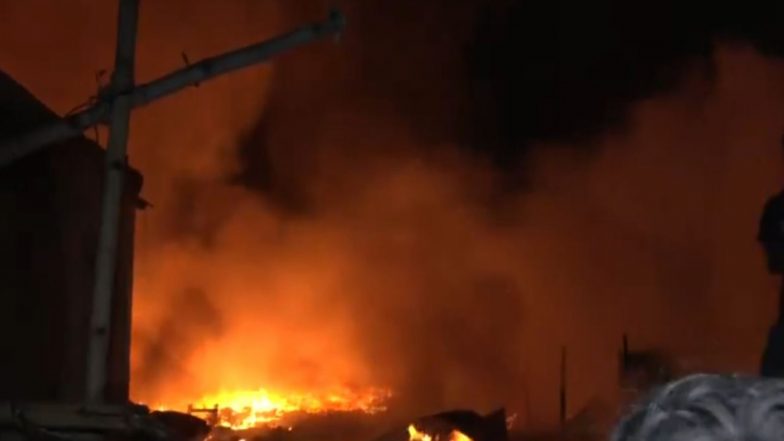 India News | Delhi: One Child Injured in Massive Fire in Slum Area Near Rithala Metro Station