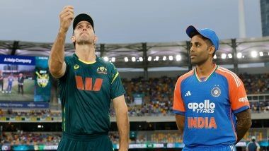 Sports News | 5th T20I: Australia Win Toss; Opt to Bowl First Against India at Brisbane