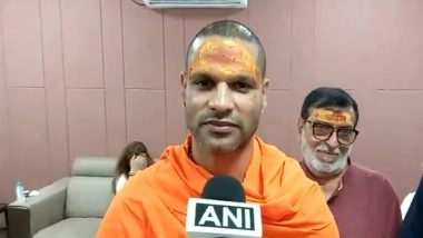 Sports News | Shikhar Dhawan, Khali Join Dhirendra Krishna Shastri in His Sanatan Hindu Ekta Padayatra