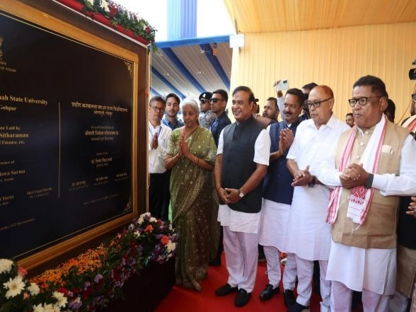 Business News | Assam: Nirmala Sitharaman Lays Foundation for University That Will Focus on AI, Cybersecurity, Drone Tech, Quantum Computing