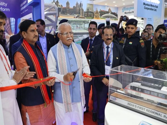 India News | Union Minister Manohar Lal Inaugurates NCRTC's Namo Bharat Exhibition Stall at Urban Mobility India 2025