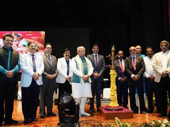 India News | Minister Manohar Lal Releases Customised 'My Stamp' on NHPC's Golden Jubilee