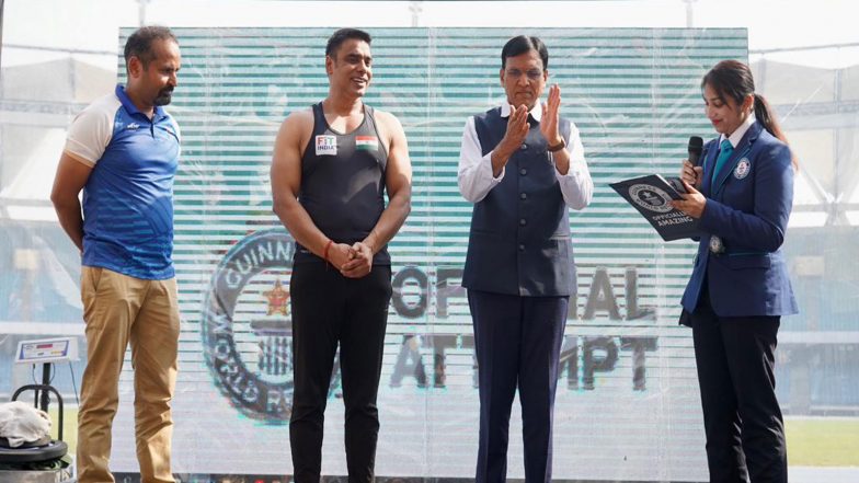 Sports News | Fit India Ambassador, Push Up Man of India Rohtash Chaudhary Sets New Guinness World Record