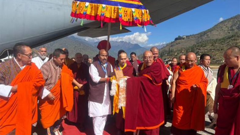 India News | Sacred Buddha Relics from India Arrive in Bhutan