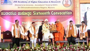 India News | VP Radhakrishnan Graces 16th Convocation Ceremony of JSS Academy of Higher Education & Research in Mysuru