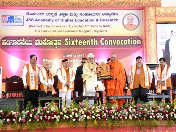 India News | VP Radhakrishnan Graces 16th Convocation Ceremony of JSS Academy of Higher Education & Research in Mysuru