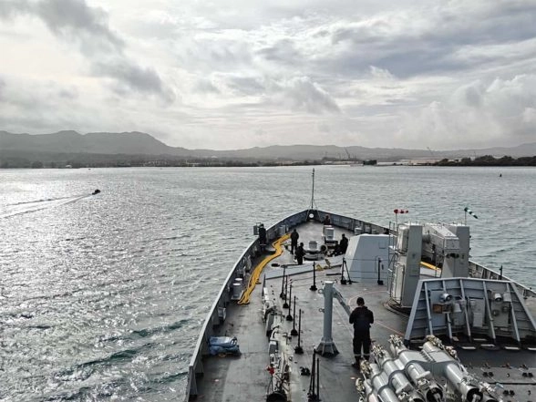 India News | INS Sahyadri Participates in Multilateral Exercise Malabar-2025 at Guam