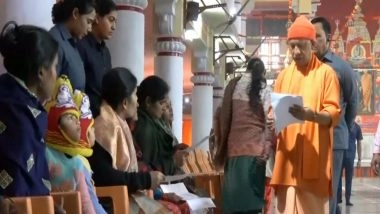 India News | Uttar Pradesh: CM Yogi Adityanath Holds 'Janta Darshan' at Gorakhnath Temple in Gorakhpur