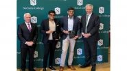 Business News | Nishant & Nikhil Rathi Felicitated at Alma Mater Nichols College for Entrepreneurial Leadership