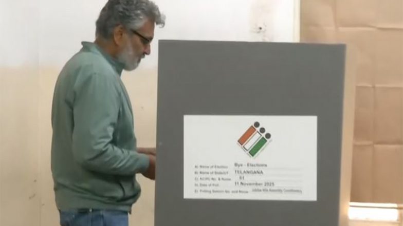 Entertainment News | 'Baahubali' Director SS Rajamouli Casts Vote for Jubilee Hills By-election in Telangana