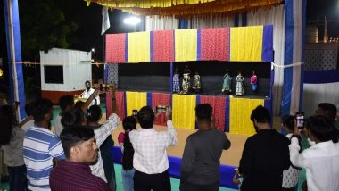 India News |  Rajasthan's Traditional Kathputli Art Organised at Bharat Parv 2025 Held in Premises of Statue of Unity in Ekta Nagar