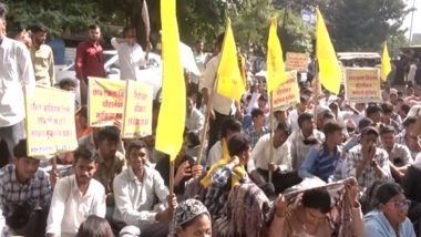 India News | MP: College Students Along with JAYS Student Wing Stage Protest over Pending Scholarships in Indore