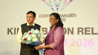 Sports News | Union Sports Minister Mandaviya Kicks off King's Baton Relay for Glasgow 2026 Commonwealth Games in Delhi