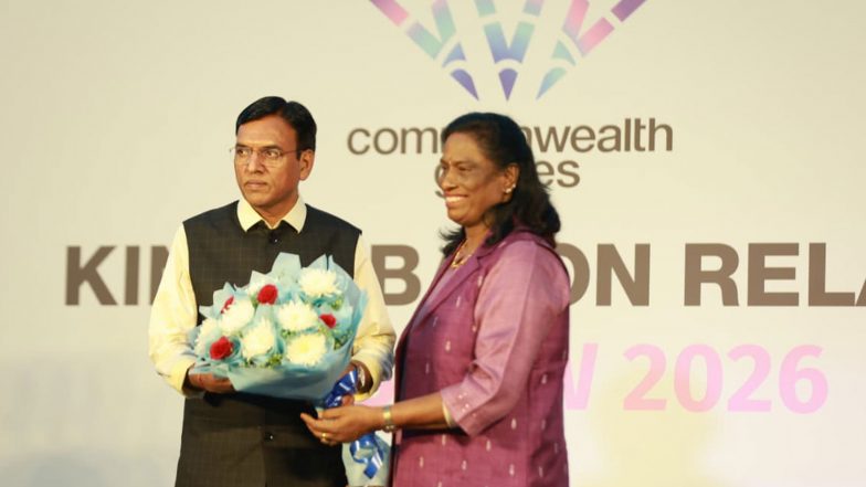 Sports News | Union Sports Minister Mandaviya Kicks off King's Baton Relay for Glasgow 2026 Commonwealth Games in Delhi