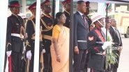 World News | President Droupadi Murmu Begins Historic First-ever State Visit to Botswana with Ceremonial Welcome