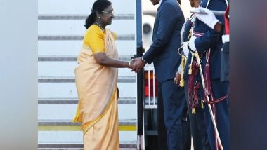World News | 'Special Gesture Reflecting Depth of Friendship': President Murmu Received by Botswana President Boko Upon Arrival