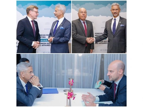 World News | EAM Jaishankar Meets German, French, Brazilian Counterparts on Sidelines of G7 Foreign Ministers' Meet