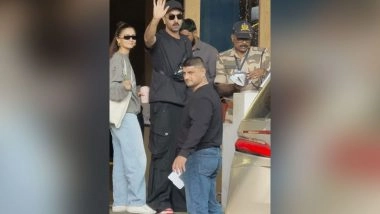 Entertainment News | Ranbir, Alia Spotted at Airport; Greet Paps