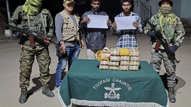India News | Assam Rifles Seizes Methamphetamine Tablets Worth Rs 45 Crore in Mizoram's Saitual District