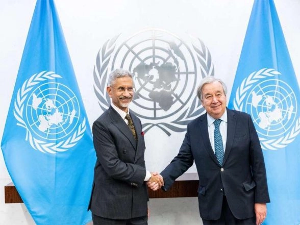 World News | Jaishankar Meets UN Secy-General in New York, Discusses Global Challenges and India's Growth