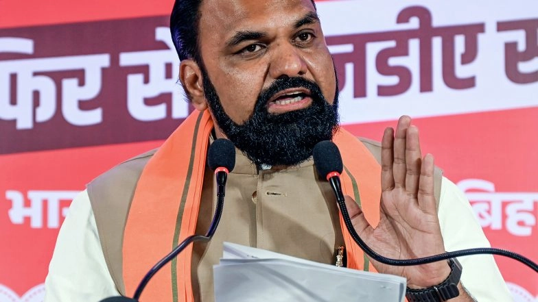 India News | Bihar Elections: Deputy CM Samrat Chaudhary Leads from Tarapur Seat