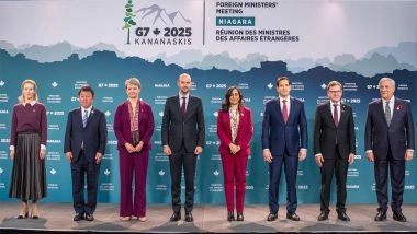 World News | G7 Foreign Ministers Raise Concerns over China, Pledge Support to Ukraine