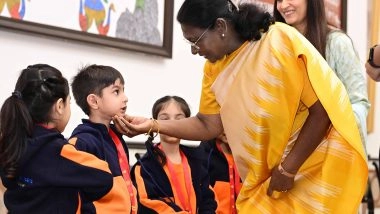 India News | President Murmu Interacts with Students on Children's Day at Rashtrapati Bhavan