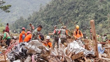 World News |  At Least Two Killed, 21 Missing After Massive Landslide in Indonesia