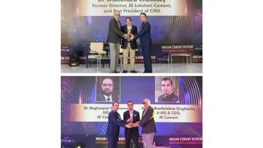Business News | Singhania Brothers and Dr Chouksey Win Indian Cement Review Awards 2025