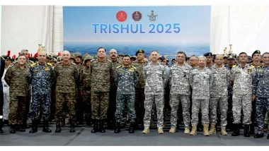 World News | Tri-Services Exercise 'Trishul' Showcases Integrated Joint Readiness Across Land, Sea and Air