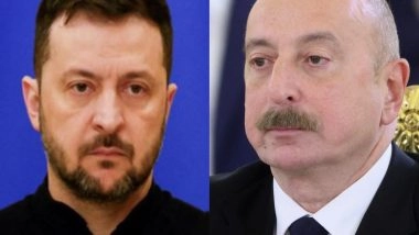 World News | Zelenskyy, Azerbaijan President Hold Talks After Russian Strike Damages Baku's Embassy in Kyiv