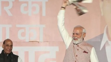 India News | PM Modi Arrives at BJP Headquarters After NDA's Impressive Win in Bihar Polls