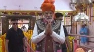 India News | Gujarat: PM Modi Holds Roadshow in Narmada, Offer Prayers at Devmogra Temple
