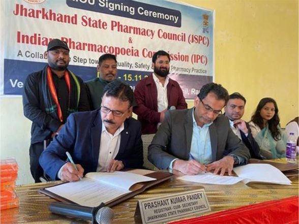 India News | Indian Pharmacopoeia Commission Signs MoU with Jharkhand State Pharmacy Council