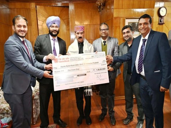 India News | Bank of Baroda Contributes One Crore to Aapda Rahat Kosh of Himachal Pradesh