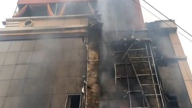 India News | UP: Massive Fire Engulfs Banquet Hall in Gorakhpur, Investigation Underway