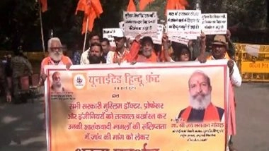 India News | United Hindu Front Holds Protests Against Red Fort Terror Blast