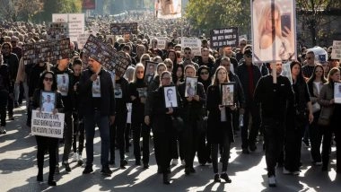 World News | Skopje Protest Demands Justice for 63 Killed in Kocani Nightclub Fire