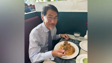 World News | Japanese Envoy Relishes Biryani in Telangana, Calls It 'truly Addictive'