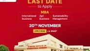 Business News | Last Chance to Apply: SIIB Admissions Closing Soon Through SNAP 2025 Your Gateway to Global Business Leadership