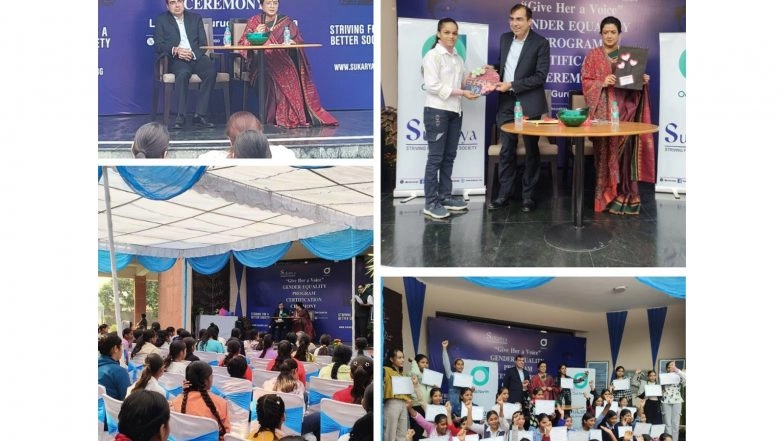 Business News | Sukarya Empowers Adolescent Girls Through Gender Equality Program Supported by OakNorth Certification Ceremony Held on 13 November 2025 in Gurugram