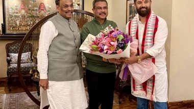 India News | Chirag Paswan Meets Bihar BJP In-charge Dharmendra Pradhan, Congratulates Him on Poll Victory