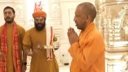 India News | CM Yogi Adityanath Visits Ayodhya to Review Preparations for Upcoming Flag Hoisting Ceremony at Ram Temple