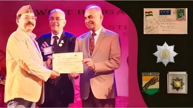 Business News | Collector Prithwish Dasgupta Wins Vermeil Award at Bongopex 2025 for Extraordinary Netaji & Azad Hind Collection