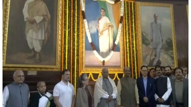 India News | Lok Sabha Speaker, Congress Leaders Pay Floral Tributes to Former PM Indira Gandhi on Her 108th Birth Anniversary