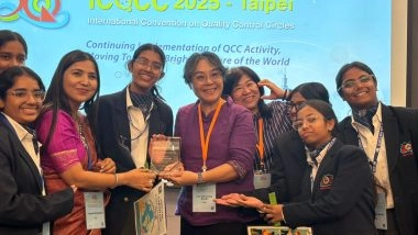 Business News | Scindiya Kanya Vidalaya, Gwalior Wins 2 Gold Awards at the ICQCC 2025 Taiwan
