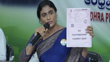 India News | Cong's Sharmila Demands CM Naidu to Present Affidavit on Claimed Investments from CII Partnership Summit 2025
