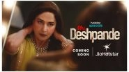 'Mrs. Deshpande' Teaser: Madhuri Dixit Captivates in New OTT Psychological Thriller, Netizens React (Watch Video)